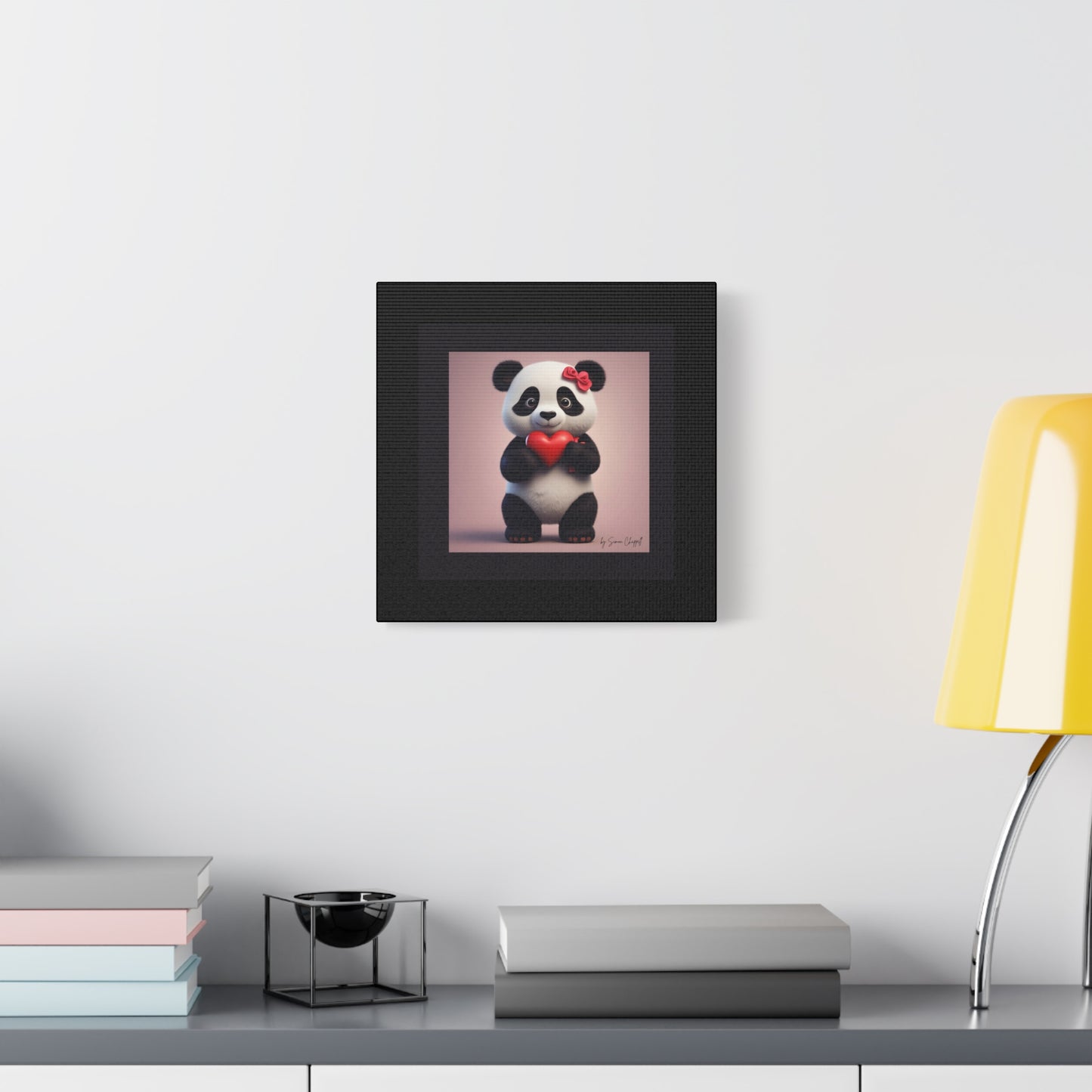 Canvas Print - PandaLove1 Valentines Day Art by Simon Chappell