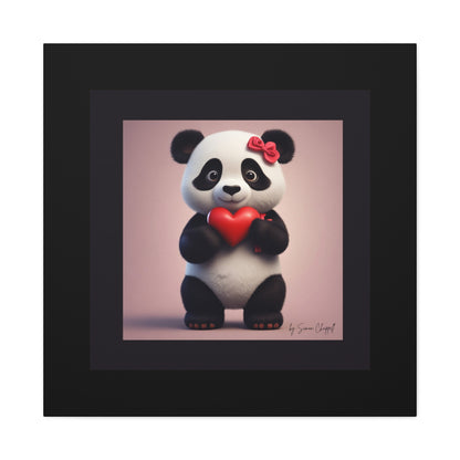 Canvas Print - PandaLove1 Valentines Day Art by Simon Chappell