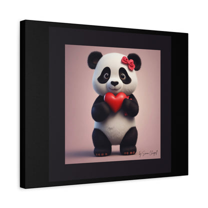 Canvas Print - PandaLove1 Valentines Day Art by Simon Chappell