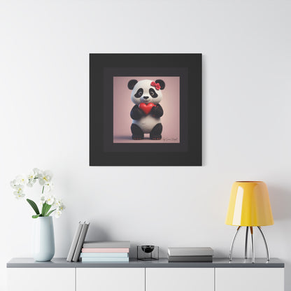 Canvas Print - PandaLove1 Valentines Day Art by Simon Chappell