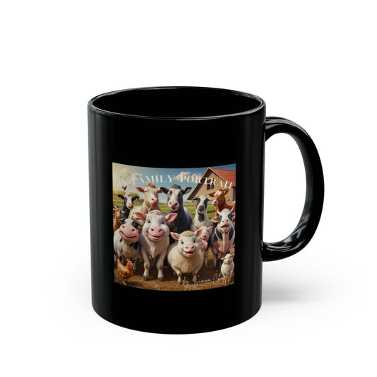 Mug FUNNYFARM Art By Simon Chappell Black 11oz 15oz