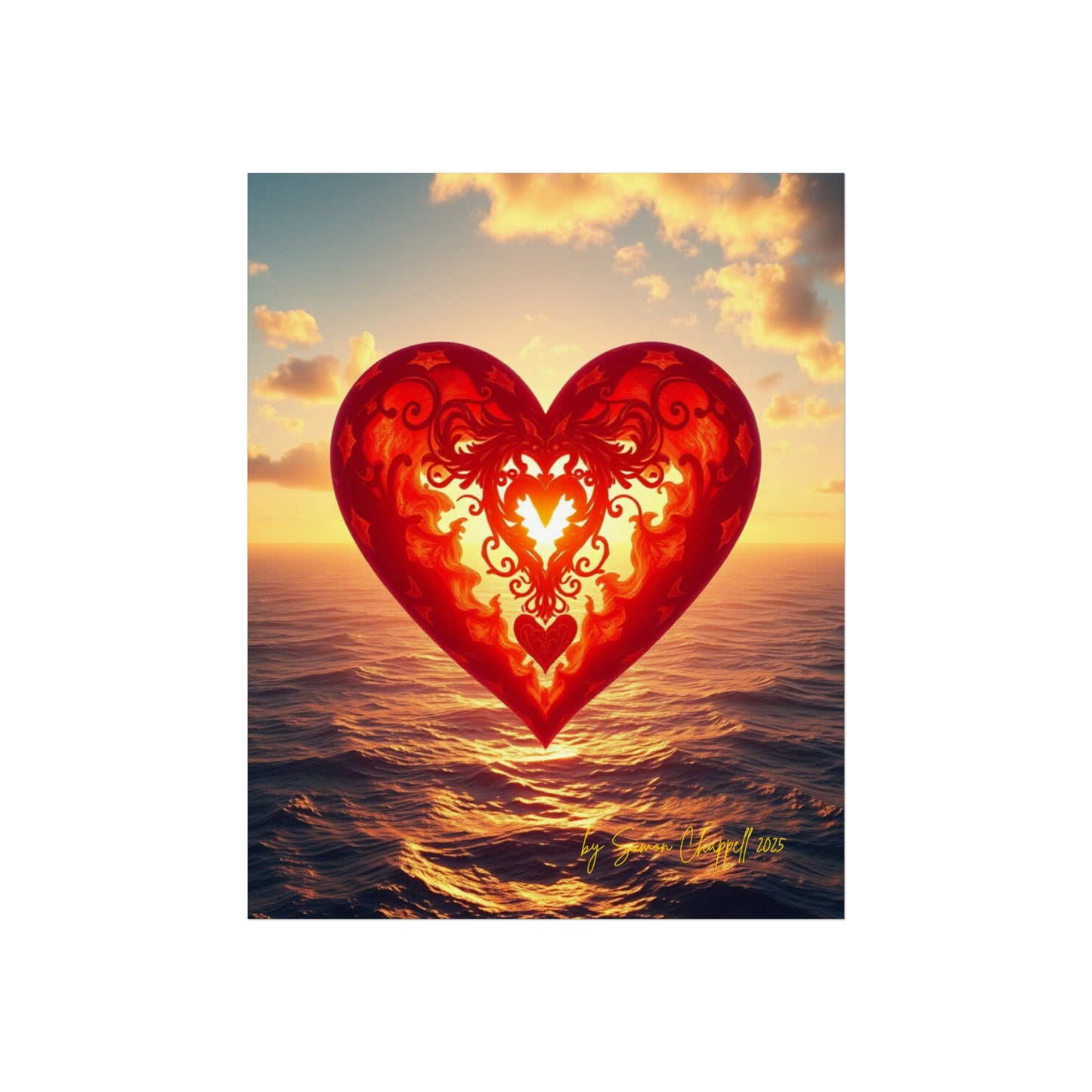 Poster Fine Art LOVEHEART by Simon Chappell - Home Decor and Gift Idea