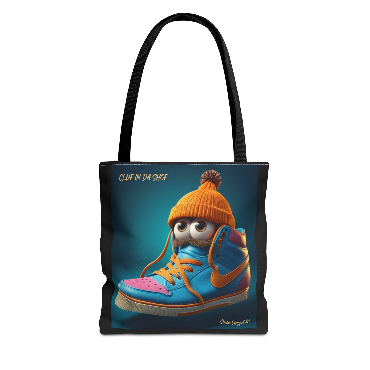 Tote Bag CLUE IN DA SHOE by Simon Chappell, Gift Idea, Everyday Bag, Market Bag, Cool, Digital Artwork