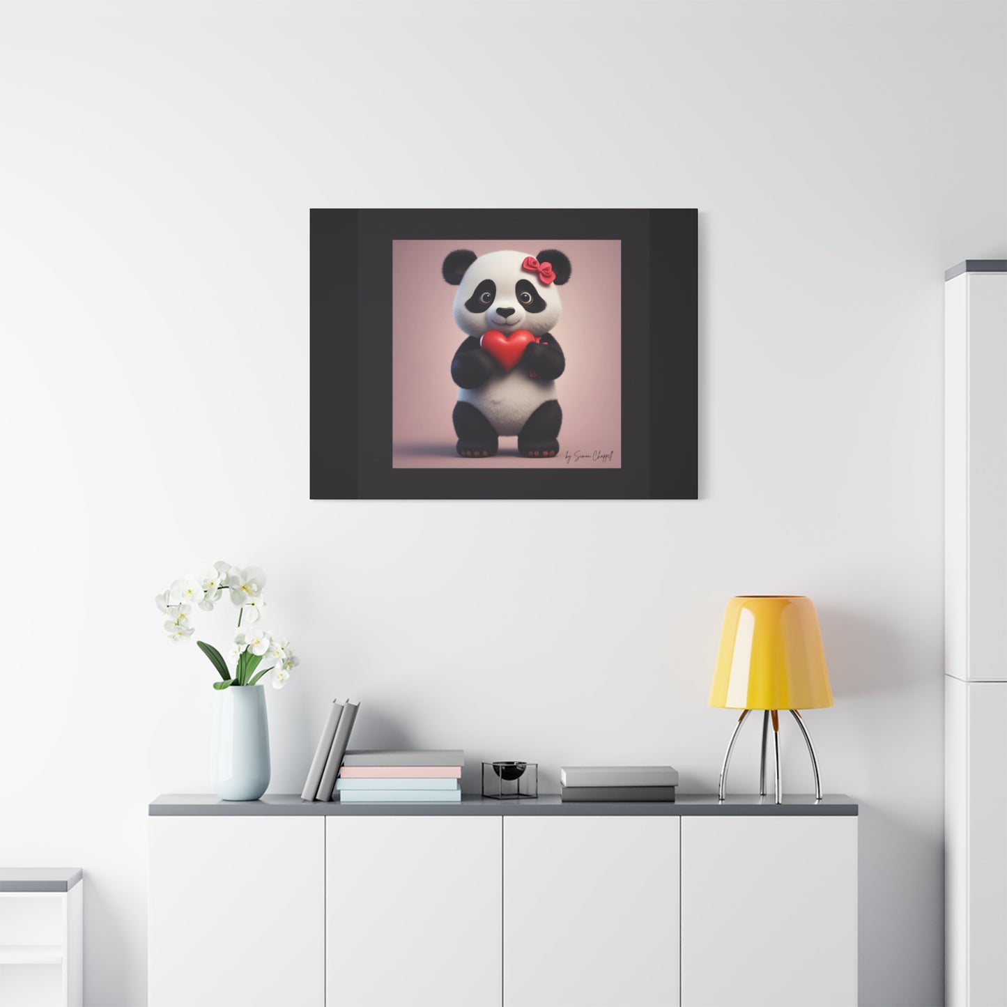 Canvas Print - PandaLove1 Valentines Day Art by Simon Chappell