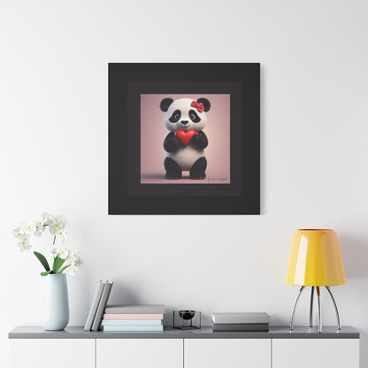 Canvas Print - PandaLove1 Valentines Day Art by Simon Chappell