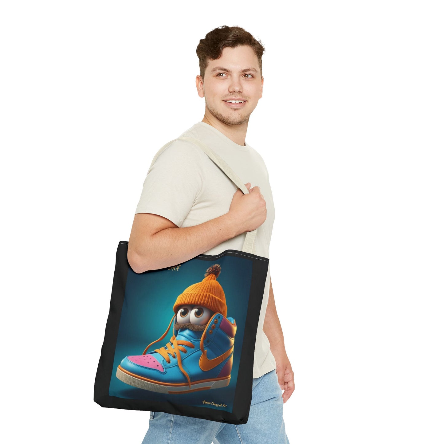 Tote Bag CLUE IN DA SHOE by Simon Chappell, Gift Idea, Everyday Bag, Market Bag, Cool, Digital Artwork