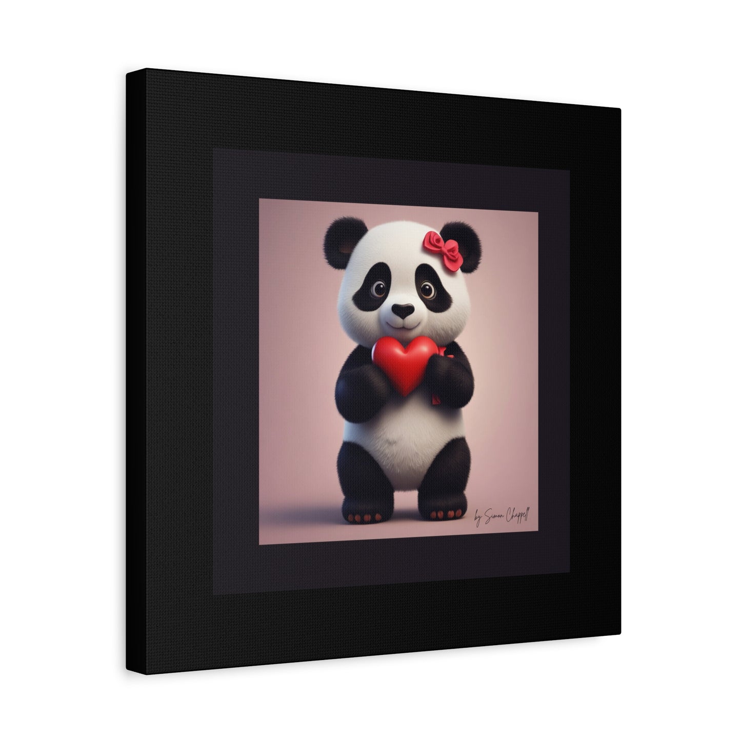 Canvas Print - PandaLove1 Valentines Day Art by Simon Chappell