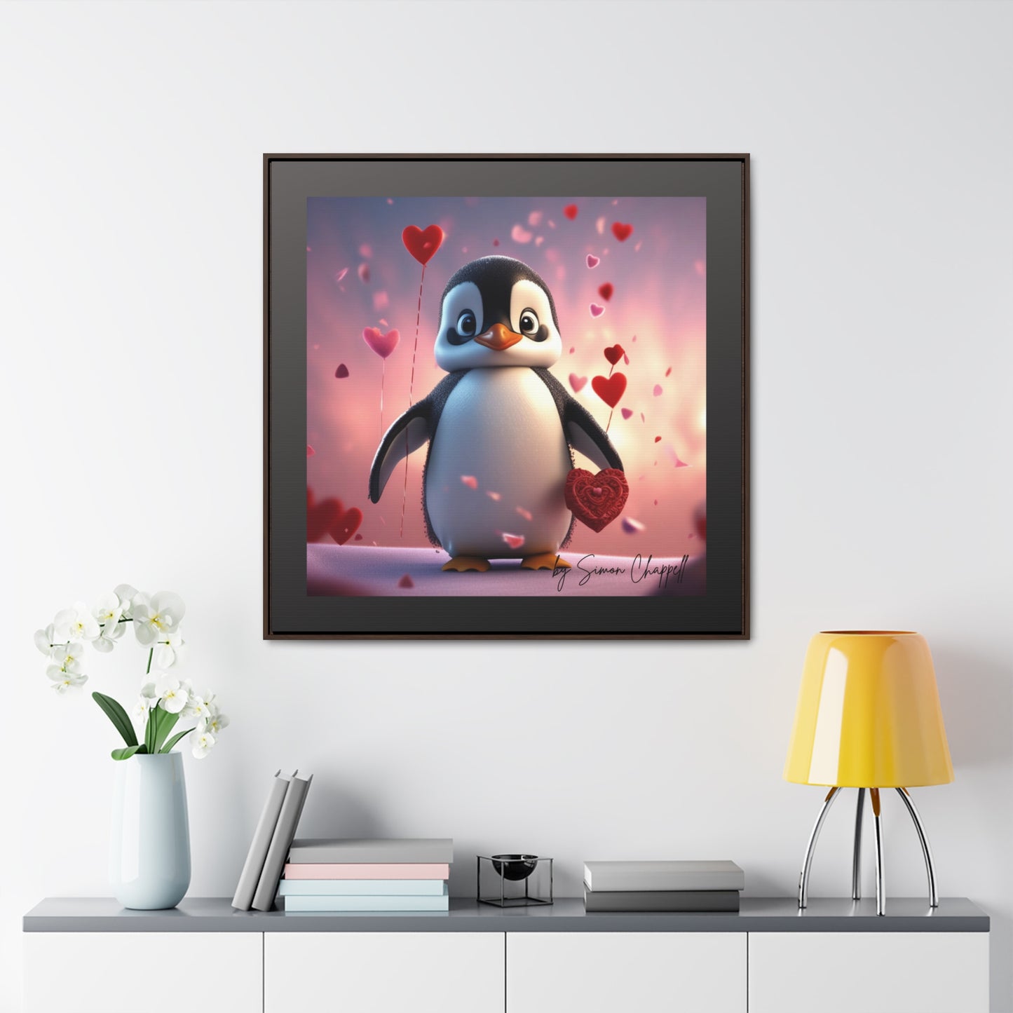 PENGUINLOVE by Simon Chappell, Canvas Wraps Penguin Love Valentine's Gift