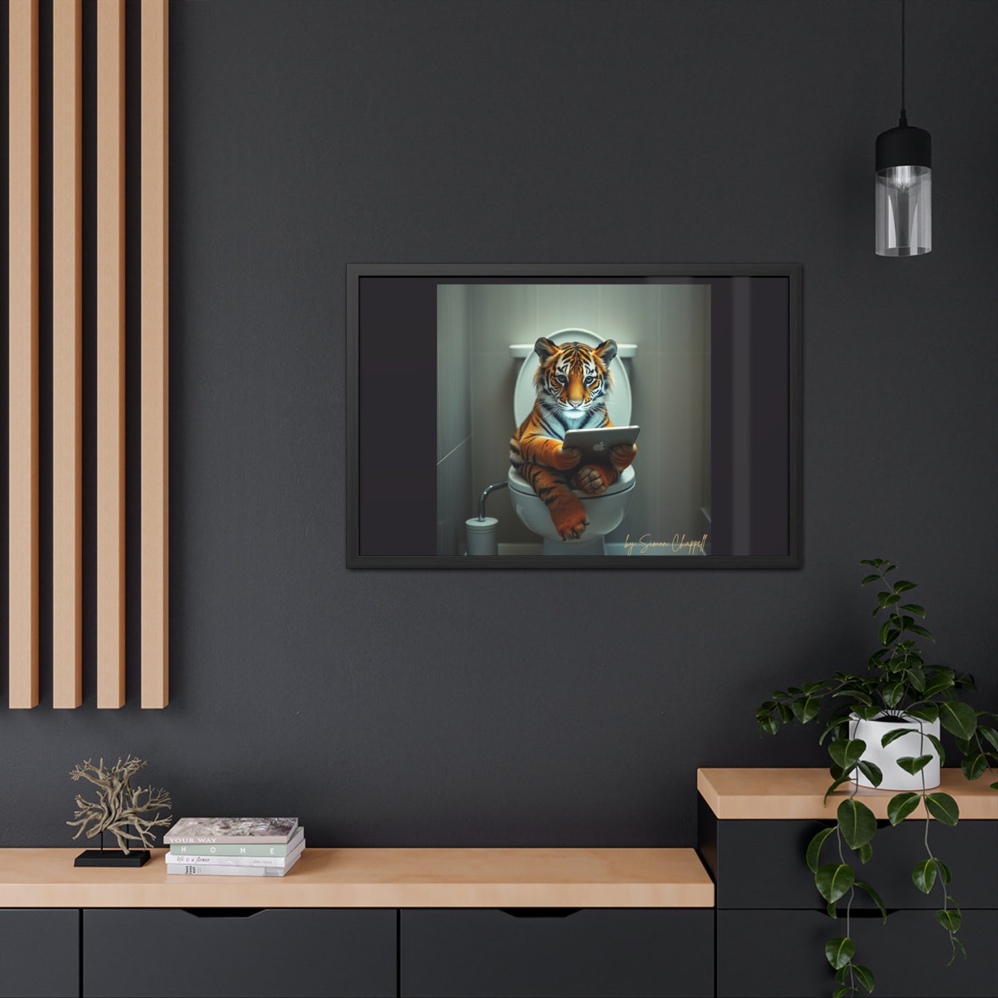 TIGERS THRONE by Simon Chappell Framed Poster