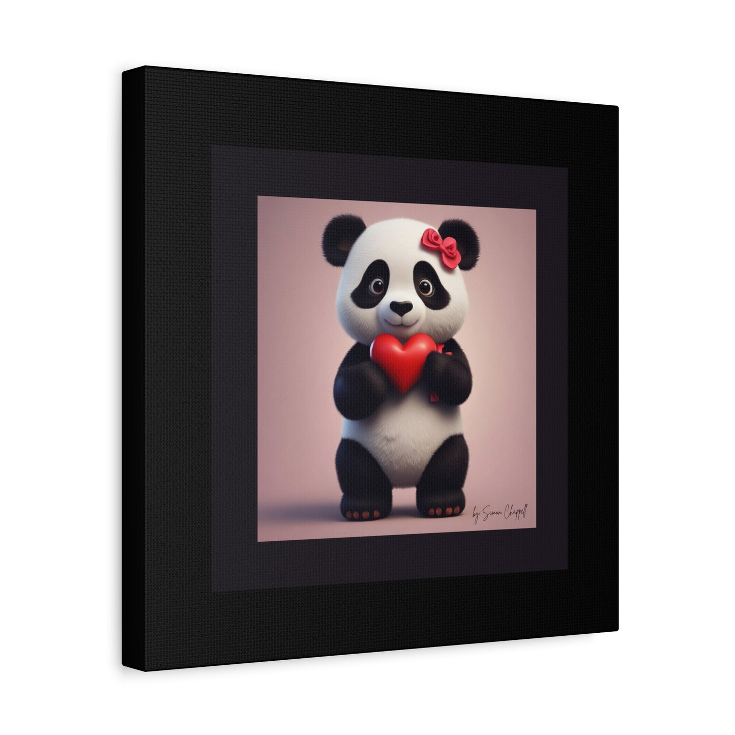 Canvas Print - PandaLove1 Valentines Day Art by Simon Chappell