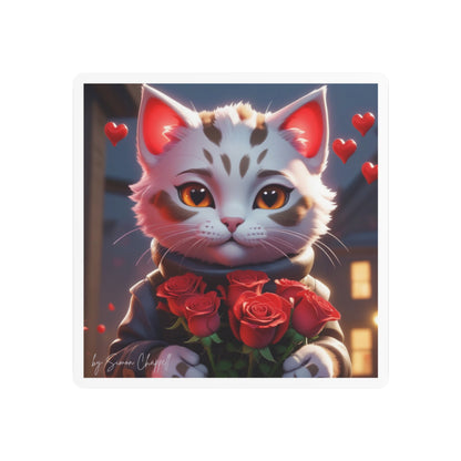 Metal Art Sign - Valentines Day Catlove by Simon Chappell, Gift With Love