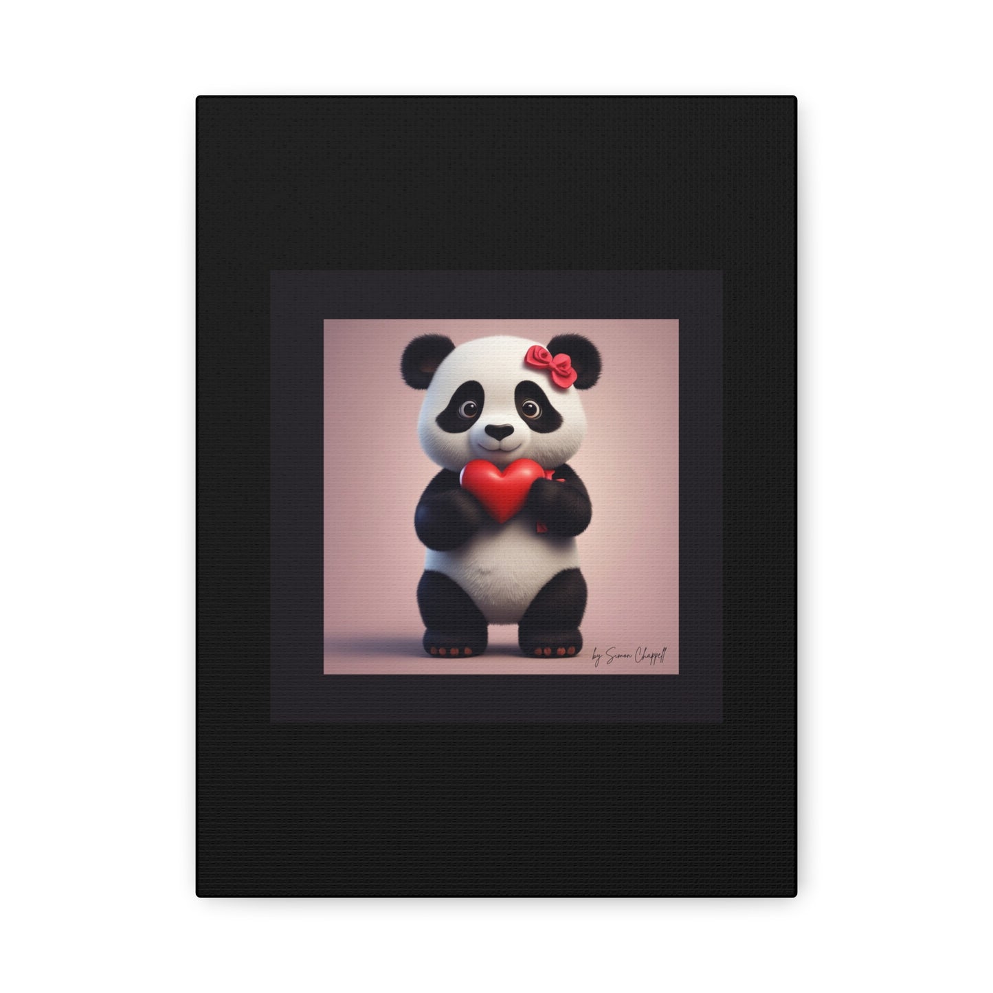 Canvas Print - PandaLove1 Valentines Day Art by Simon Chappell