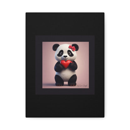 Canvas Print - PandaLove1 Valentines Day Art by Simon Chappell