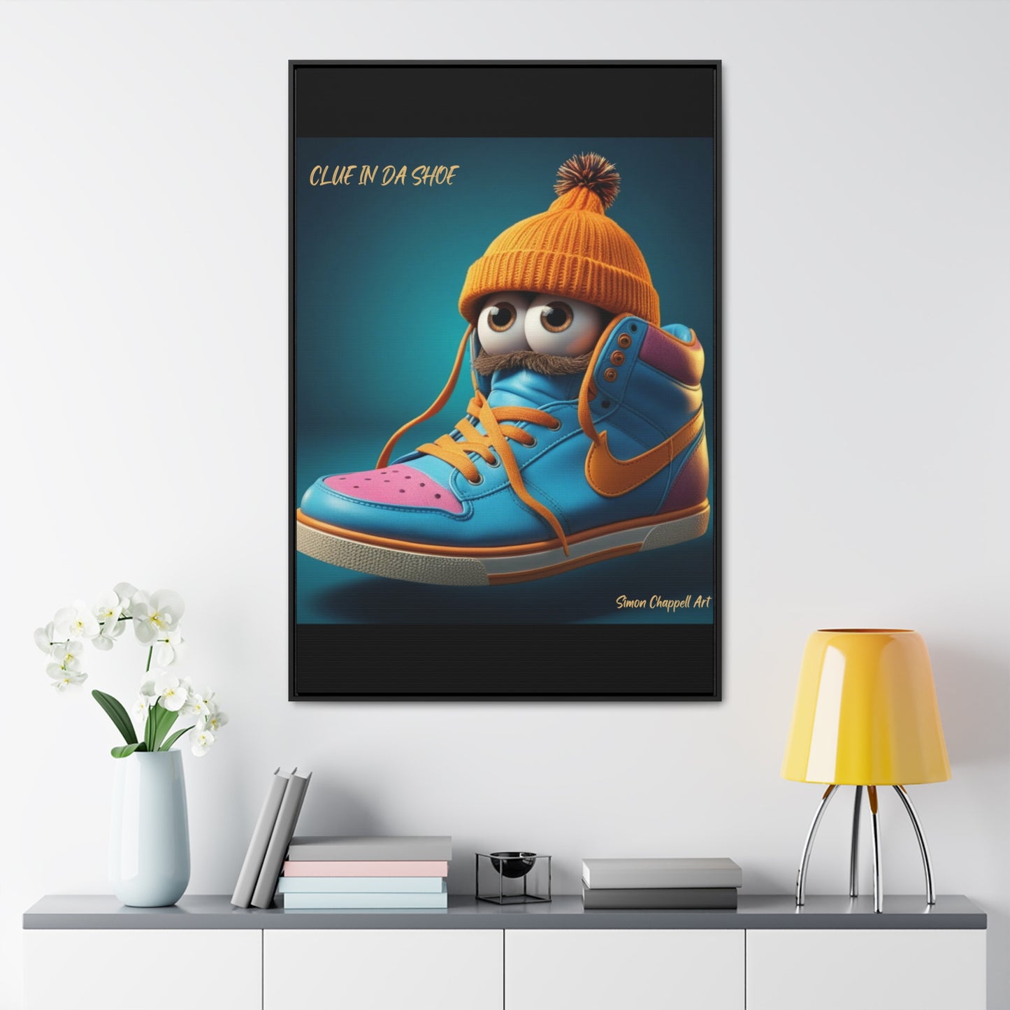 Canvas Wraps "CLUE IN DA SHOE" by Simon Chappell