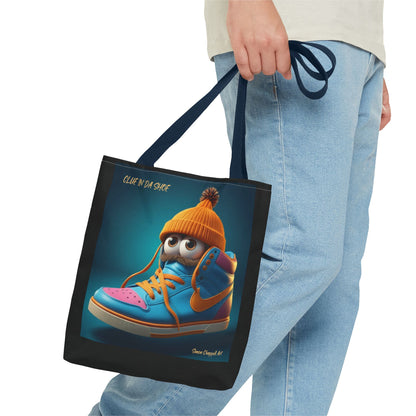 Tote Bag CLUE IN DA SHOE by Simon Chappell, Gift Idea, Everyday Bag, Market Bag, Cool, Digital Artwork