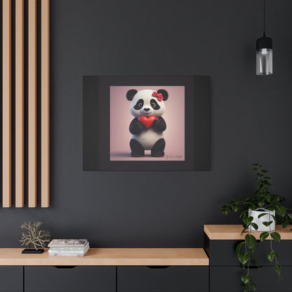 Canvas Print - PandaLove1 Valentines Day Art by Simon Chappell