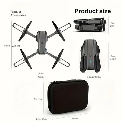 Mini Drone with Camera HD 1080P Foldable Quadcopter with 1 Battery - Black